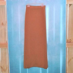 L. L. BEAN TAN/RUST KNIT SKIRT